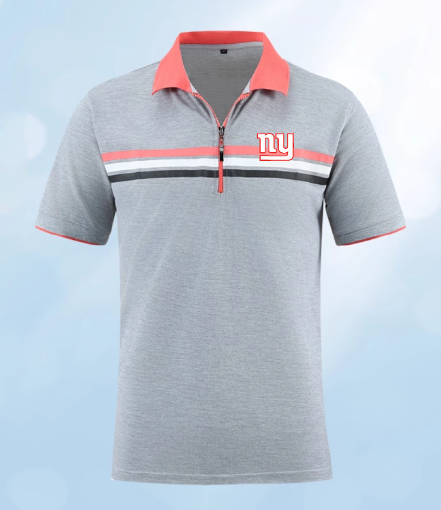 New York Giants grey Men 2025 NFL polo T shirt